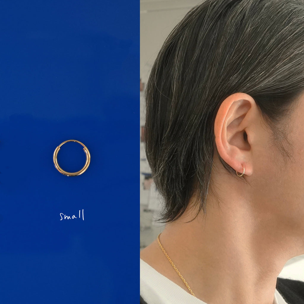 Small size : K14YG ENDLESS HOOP PIERCE