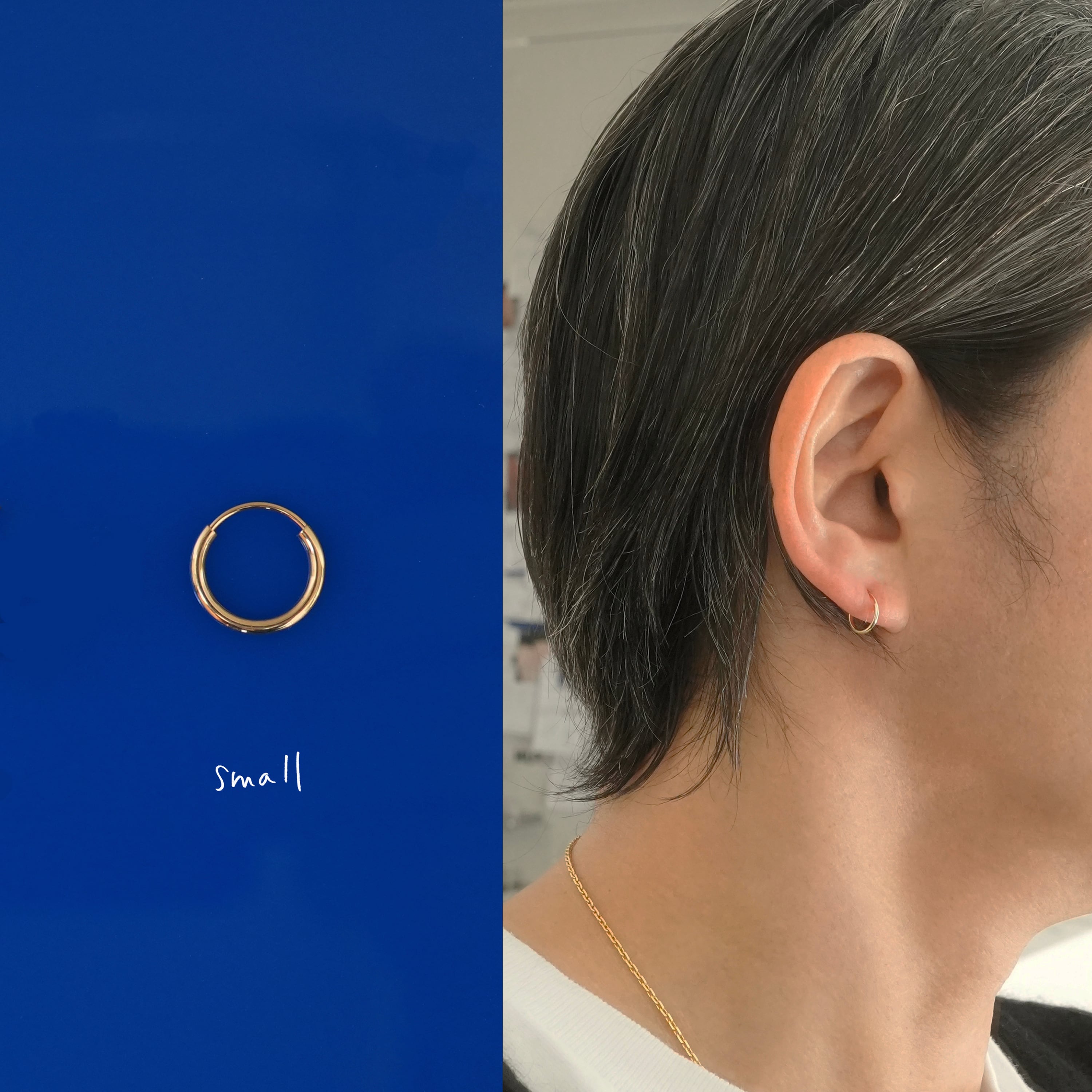 Small size : K14YG ENDLESS HOOP PIERCE