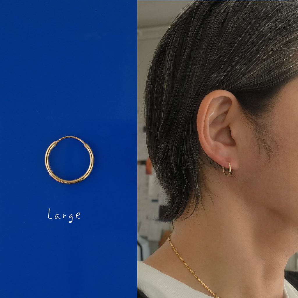 Large size : K14YG ENDLESS HOOP PIERCE