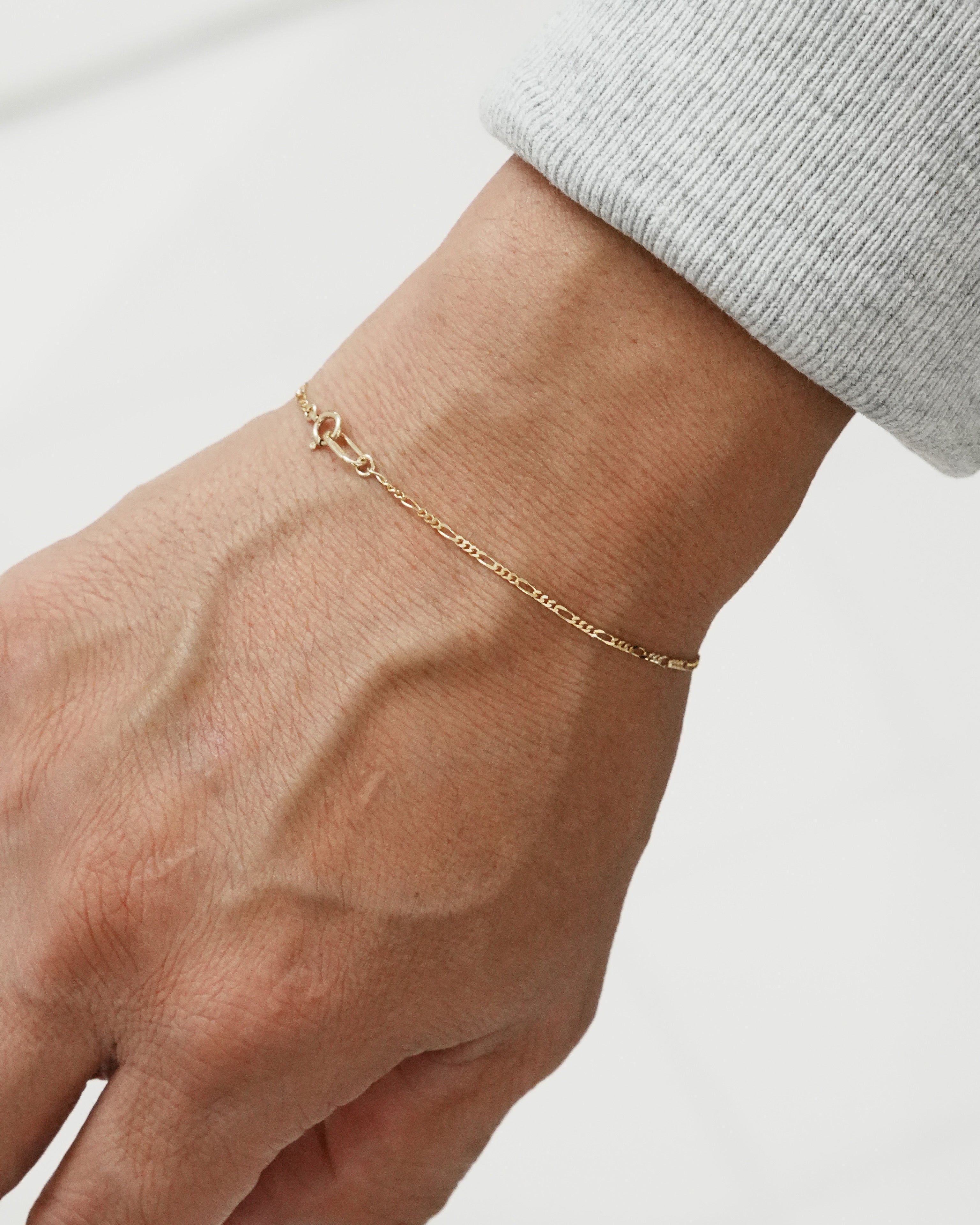 Figaro Chain Bracelet　K14YG ¥62,700～￥81,180