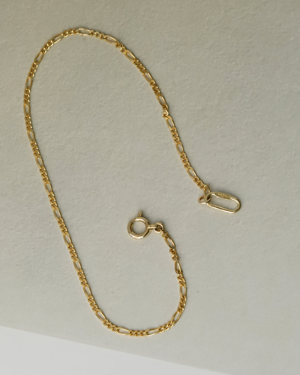 Figaro Chain Bracelet　K14YG ¥62,700～￥81,180