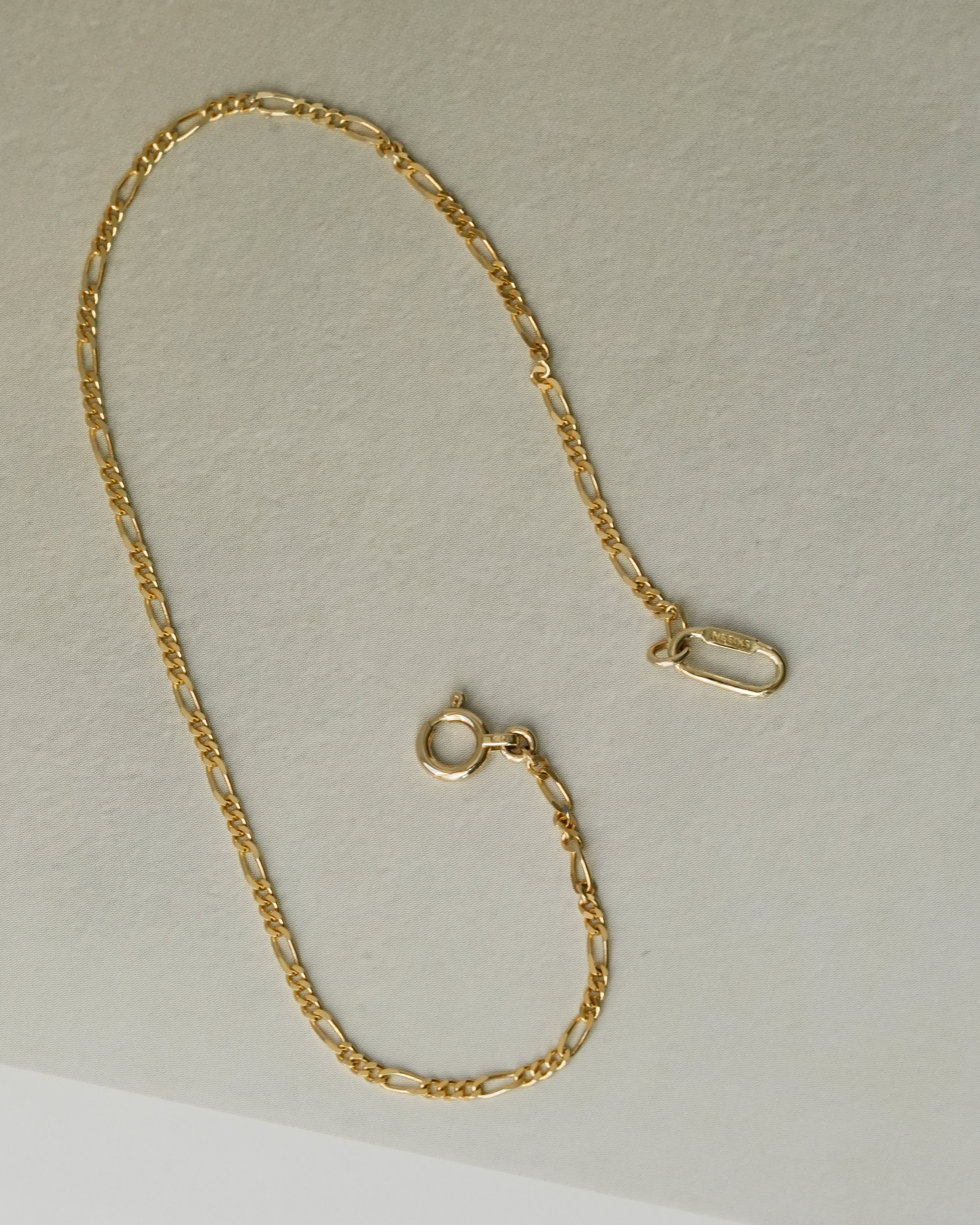 Figaro Chain Bracelet　K14YG ¥62,700～￥81,180