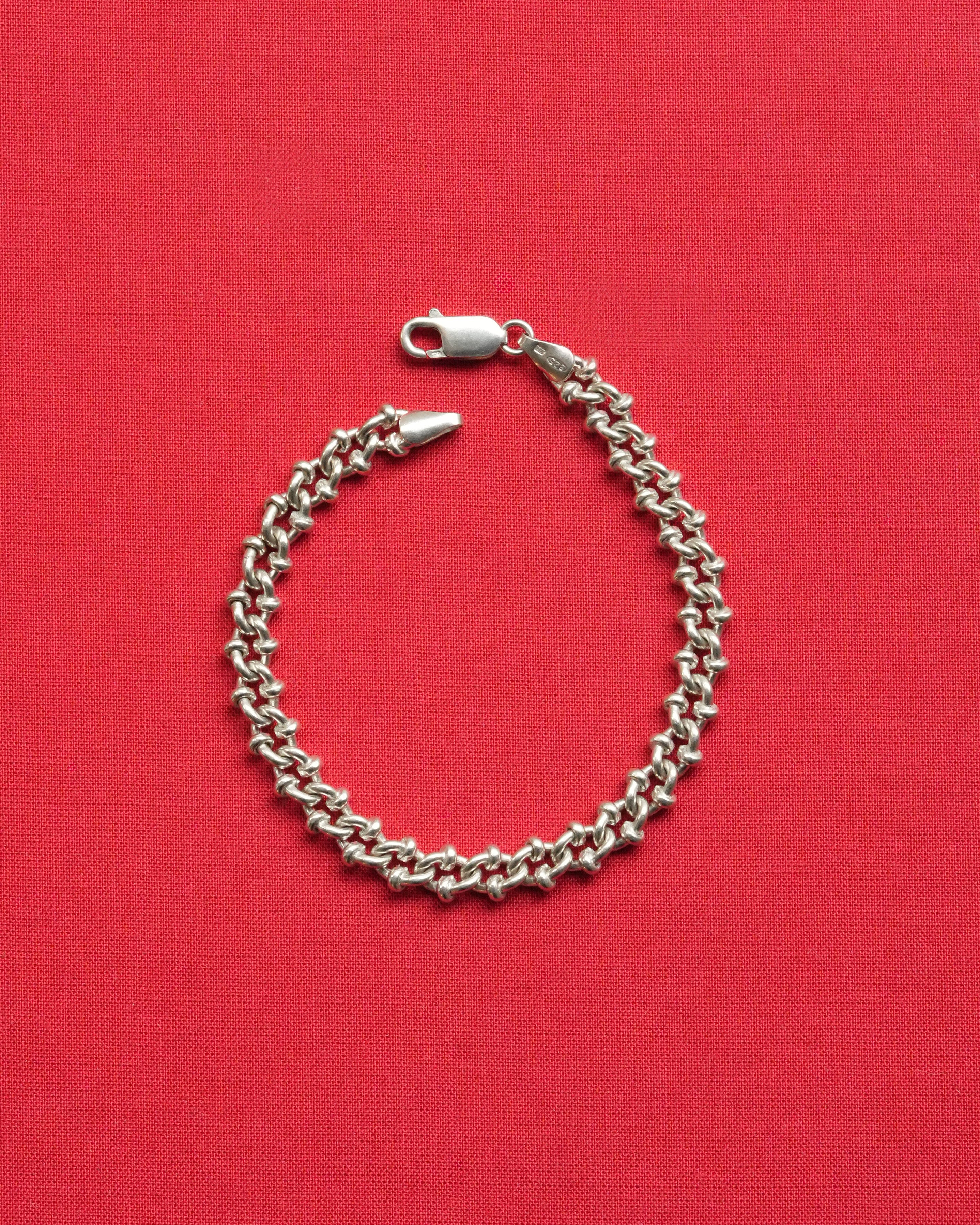 UK Vintage Stud Curb Chain Bracelet