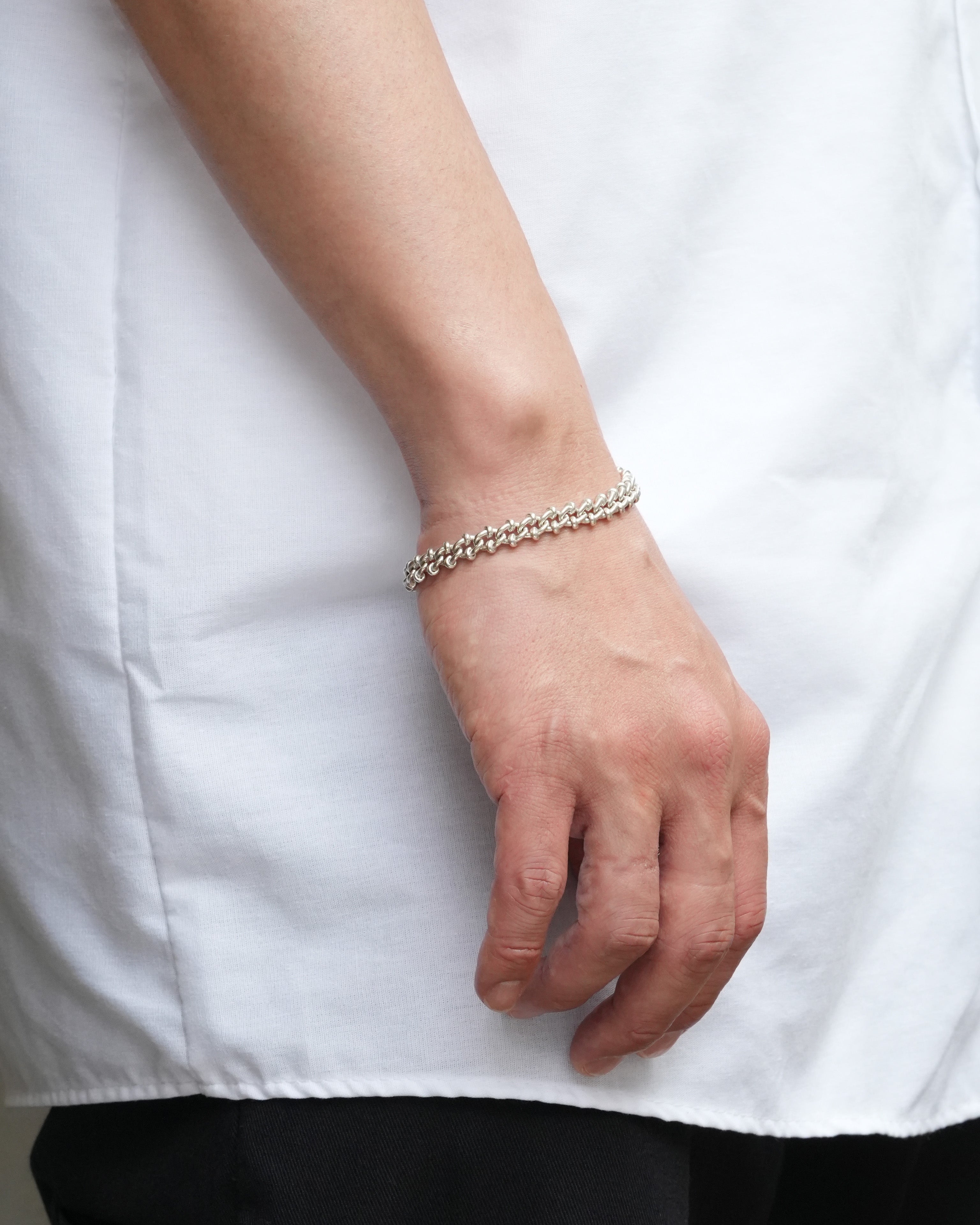 UK Vintage Stud Curb Chain Bracelet