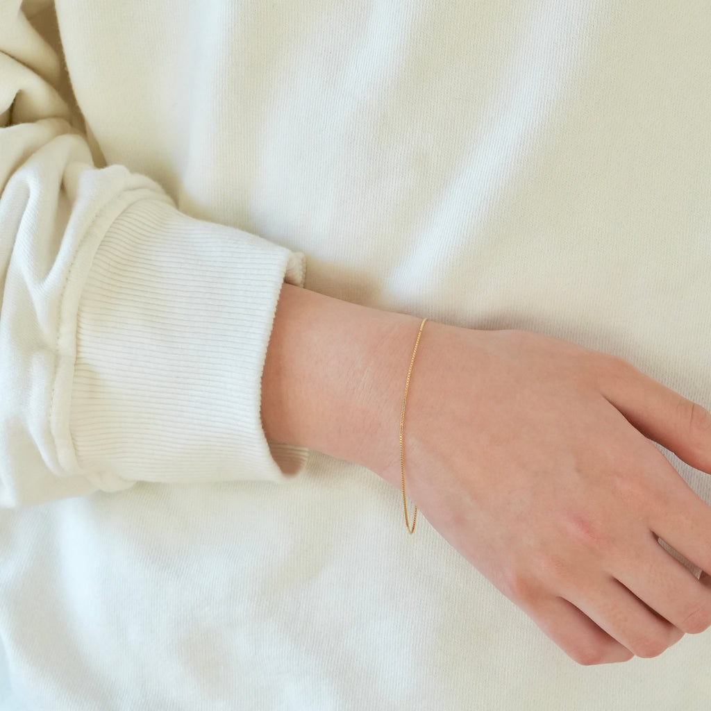 Venetian Chain Bracelet K18YG 0.8mm