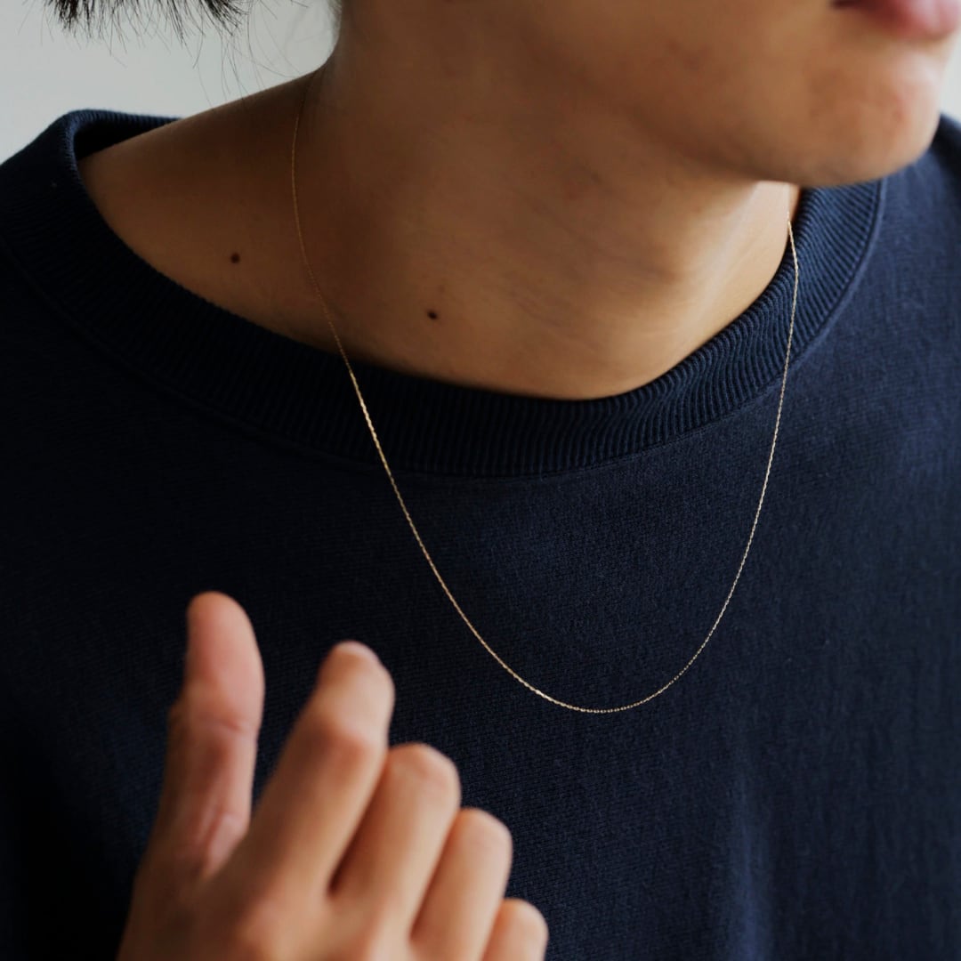 『OCEANS 1月号』掲載商品 K18 Yellow Gold Superfine Chain Necklace ¥16,500～￥23,760