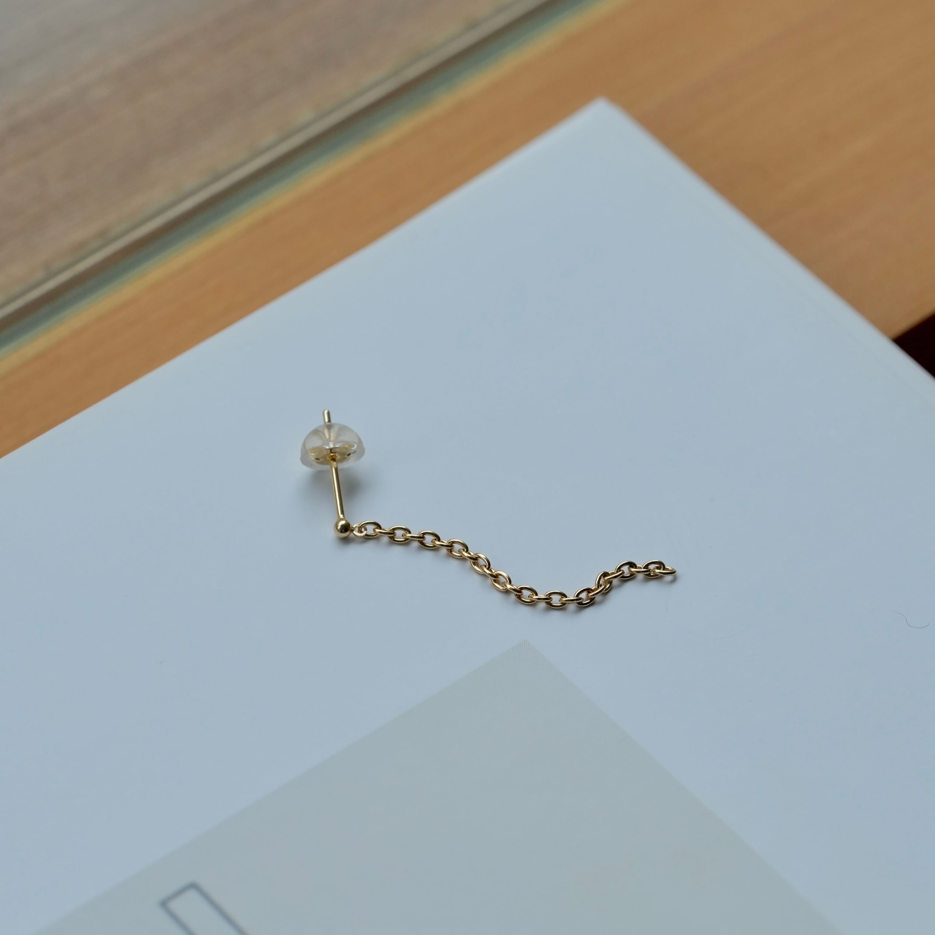 Azuki Chain Pierce K18YG (片耳用)