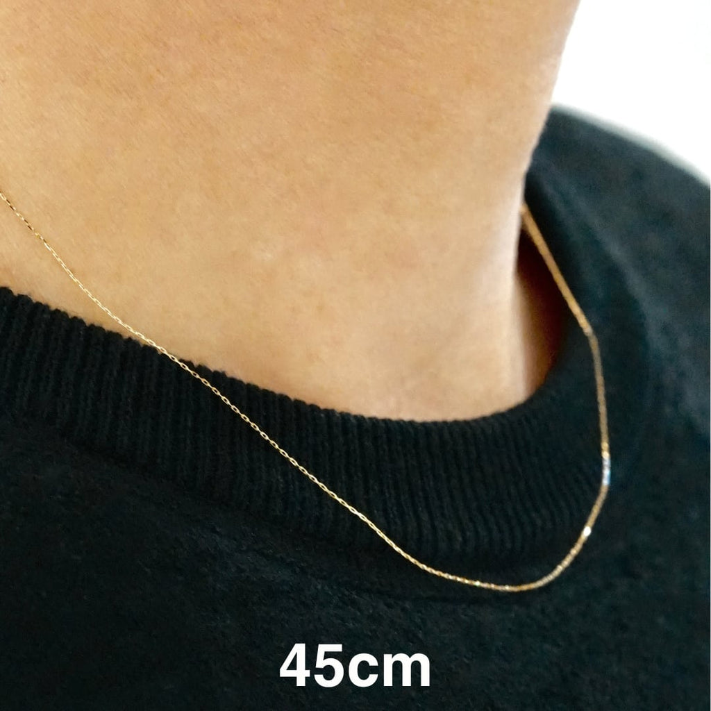 『OCEANS 1月号』掲載商品 K18 Yellow Gold Superfine Chain Necklace ¥16,500～￥23,760