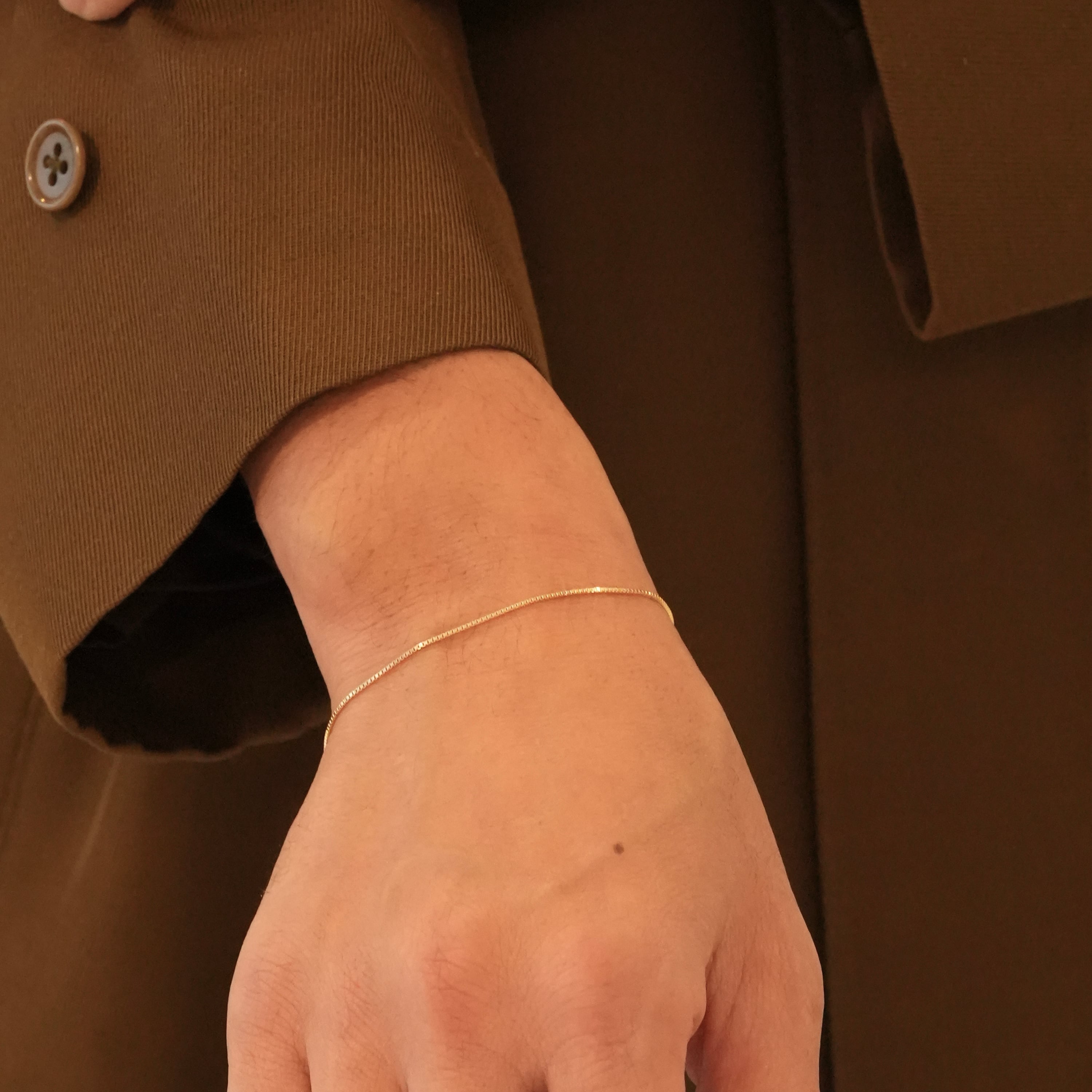 Venetian Chain Bracelet K18YG 0.8mm