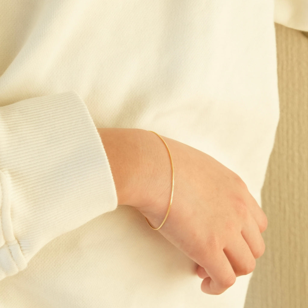 Venetian Chain Bracelet K18YG 0.8mm